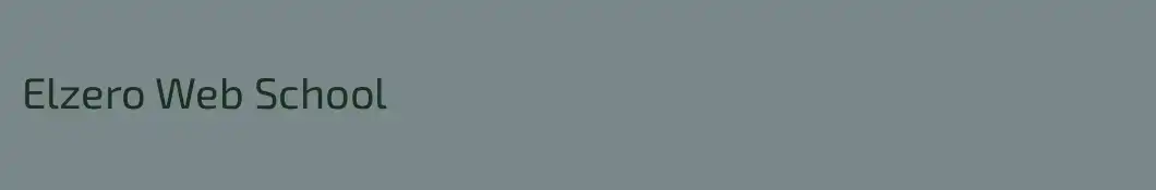 Elzero Web School